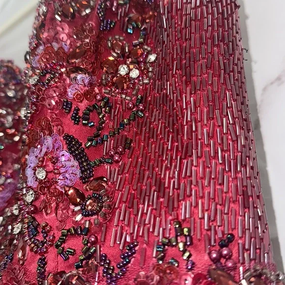 Rachel Allan Couture Liquid Beaded and stones hi end national state local formal - Picture 4 of 11